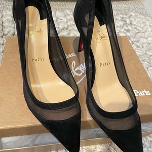 Christian Louboutin Suede Mesh heels